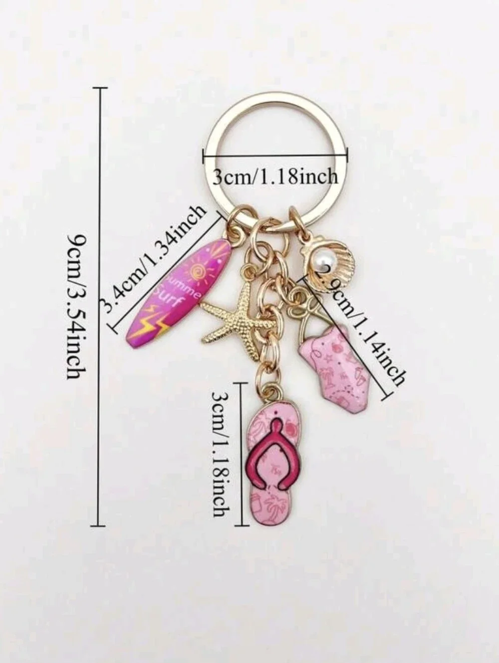 Beach Theme Bag Charm/ Keychain NEW